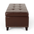 Baltimore Ottoman Chestnut Leather