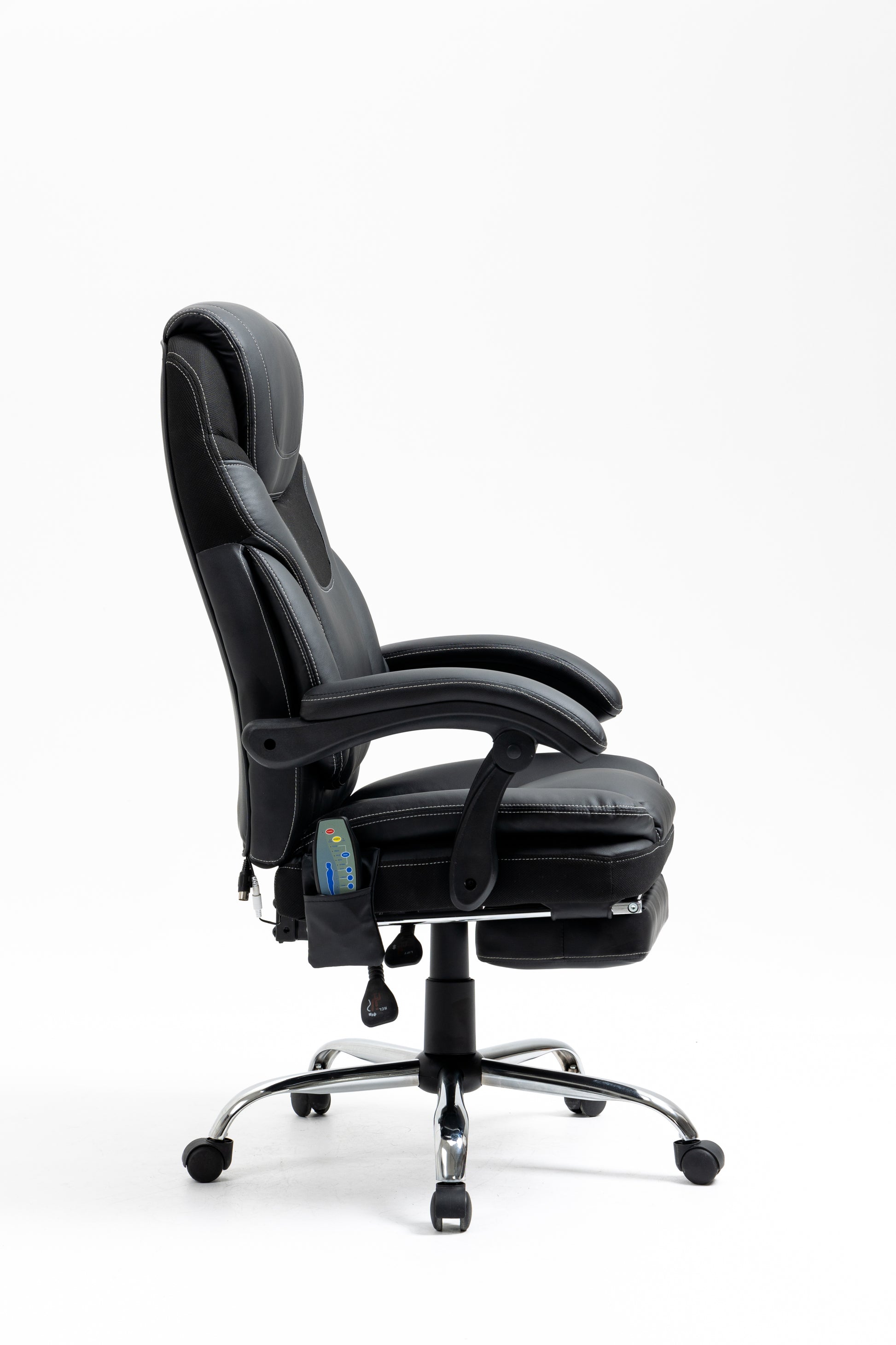Massage Reclining Office Chair With Footrest, High Back Computer Chair