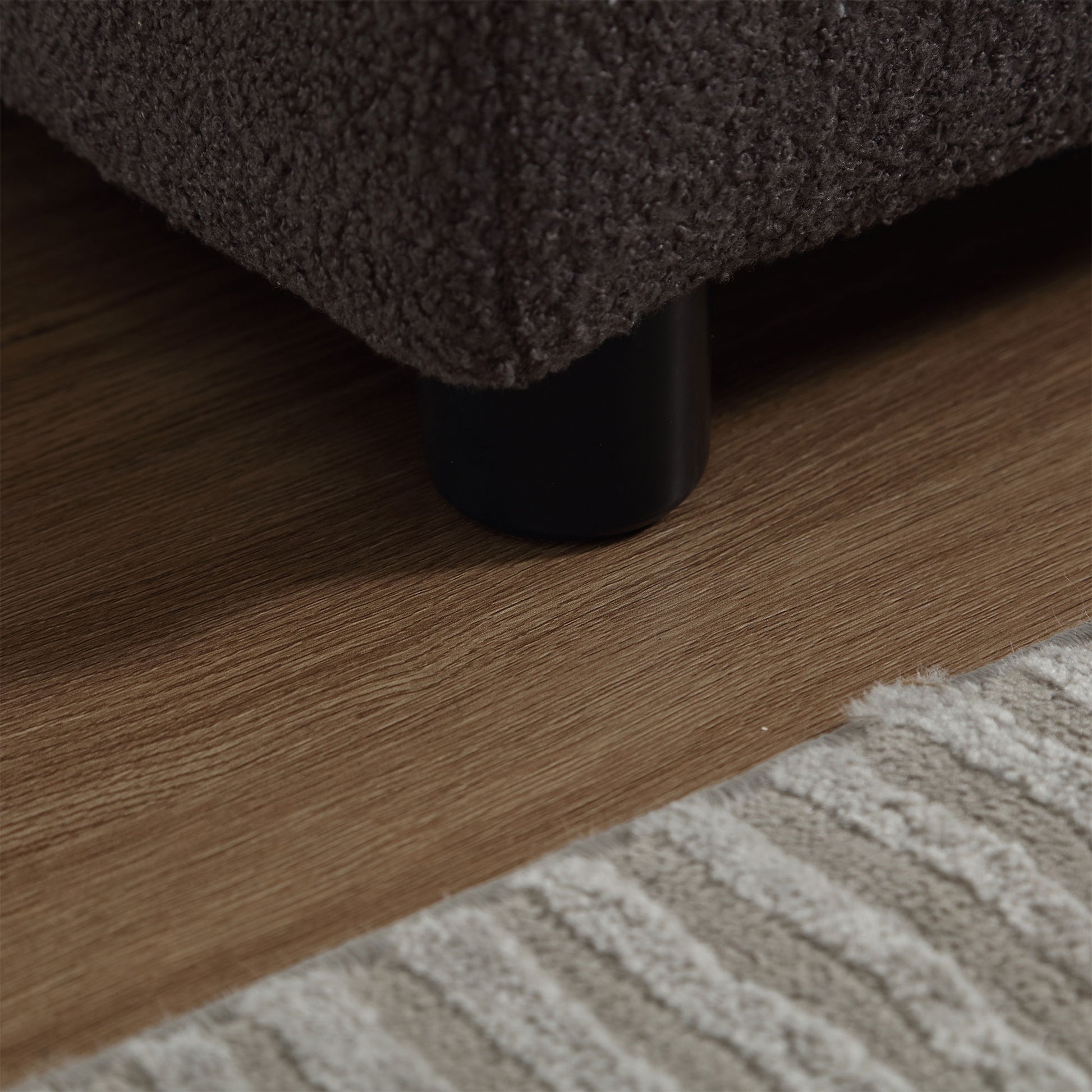 Cloud Style Sofa, Teddy Velvet Fabric, Comfy Padded Cloud Couch For Living Room, Apartment Dark Gray Light Brown Velvet Wood Primary Living Space Modern Polyester 2 Seat