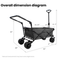 Utility Park Garden Cart Tool Customized Color Folding Camping Trolley Outdoor Picnic Beach Wagon Black Garden & Outdoor Oxford Fabric Metal