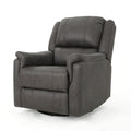 Glider Recliner With Swivel Slate Microfiber