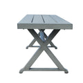 Modern Outdoor Aluminum Dining Bench, Dark Gray Only Sold In Dark Gray Aluminium