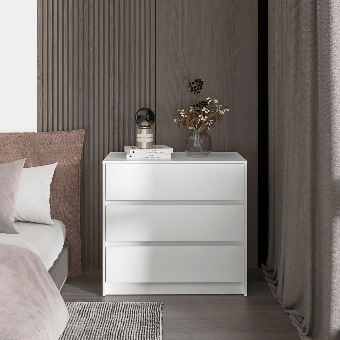 White 3 Drawer Dresser White White Bedroom Wood