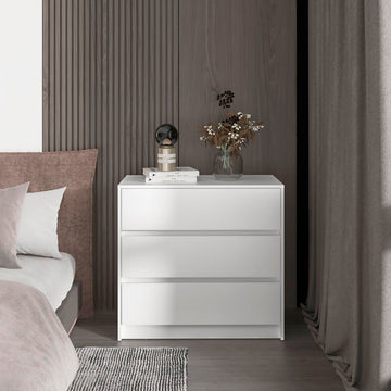 White 3 Drawer Dresser White White Bedroom Wood