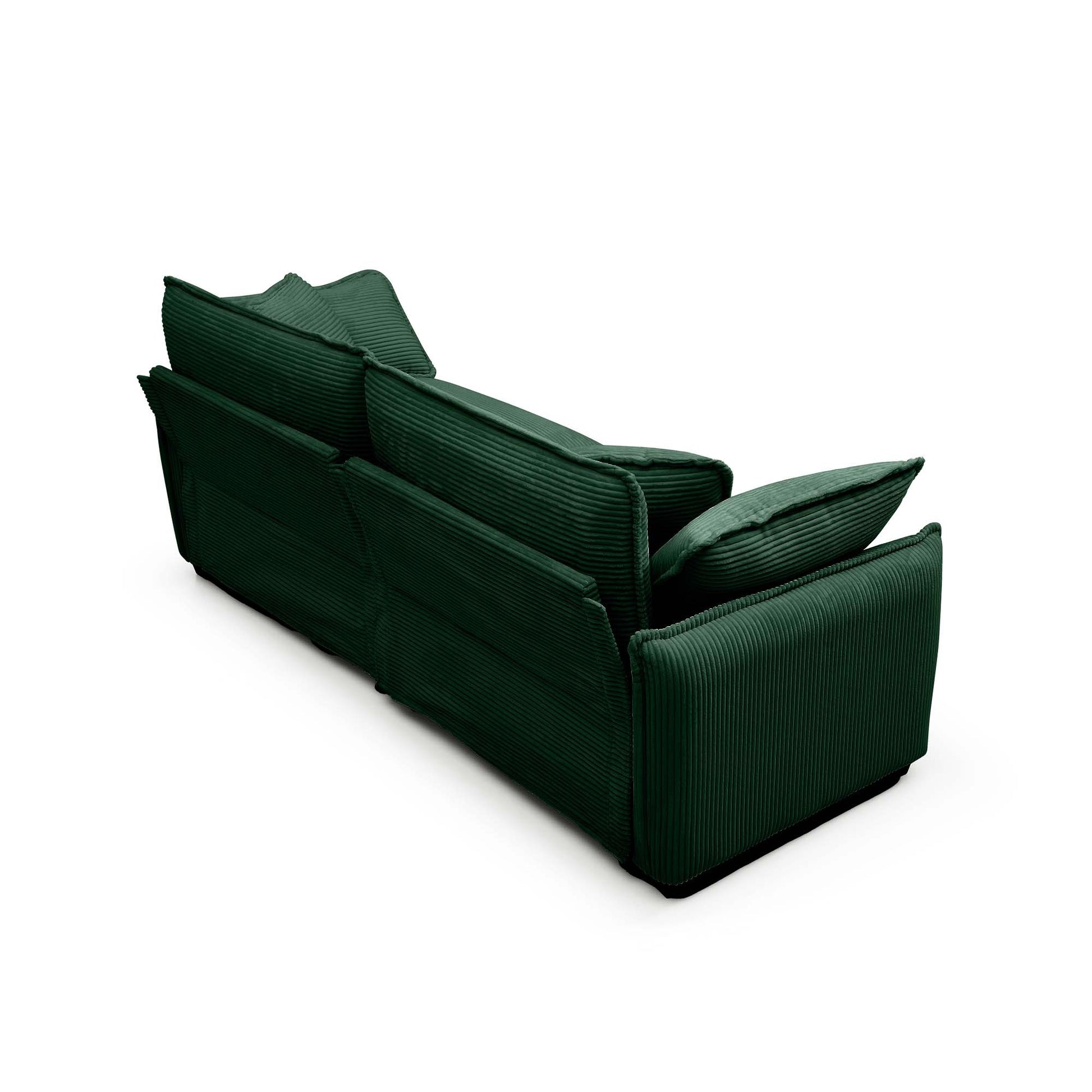 Modern Living Room Sofa 3 Pieces Set, Two 2 Seater Sofas And One 3 Seater Sofas, Upholstery Large Deep Seat Sofa With Sofat Cushion And Pillowss,Green Corduroy Green Corduroy 7 Seat