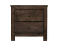 Verna Brown 2 Drawer Nightstand Brown Engineered Wood