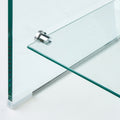 Coffee Table 12Mm Tempered Bent Glass ,6Mm Shelf Glass Clear Glass