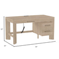 C Tan Desk Tan Solid Wood