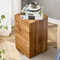 Compact Mdf Coffee Table: 11.8X11.8X19.6 Inches, Stylish Texture Design Wood Mdf