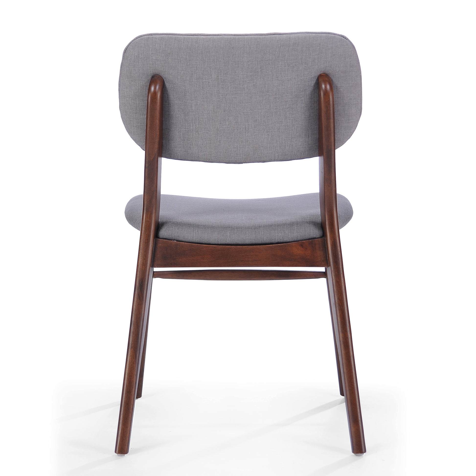 Chair Set Of 2 Light Gray Fabric