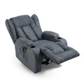 Massage Recliner Charcoal Fabric