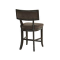 Set Of 2 Dining High Chairs With Fabric Upholstery Cushion, Espresso Solid Espresso Dining Room Dining Chairs Set Of 2 Rubber Wood