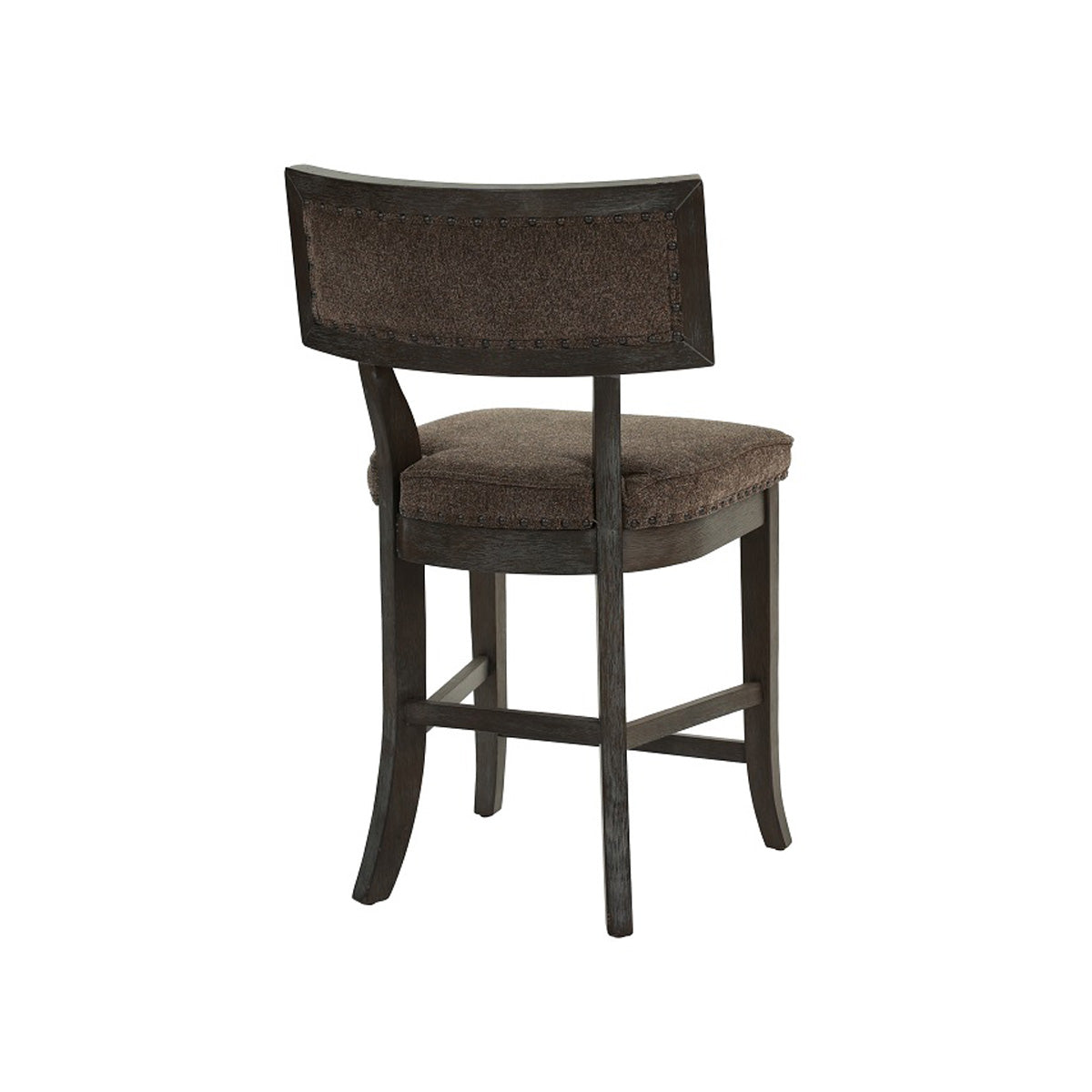 Set Of 2 Dining High Chairs With Fabric Upholstery Cushion, Espresso Solid Espresso Dining Room Dining Chairs Set Of 2 Rubber Wood