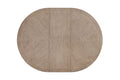 Round Dining Expandable Dining Table Sand Solid Wood Mdf