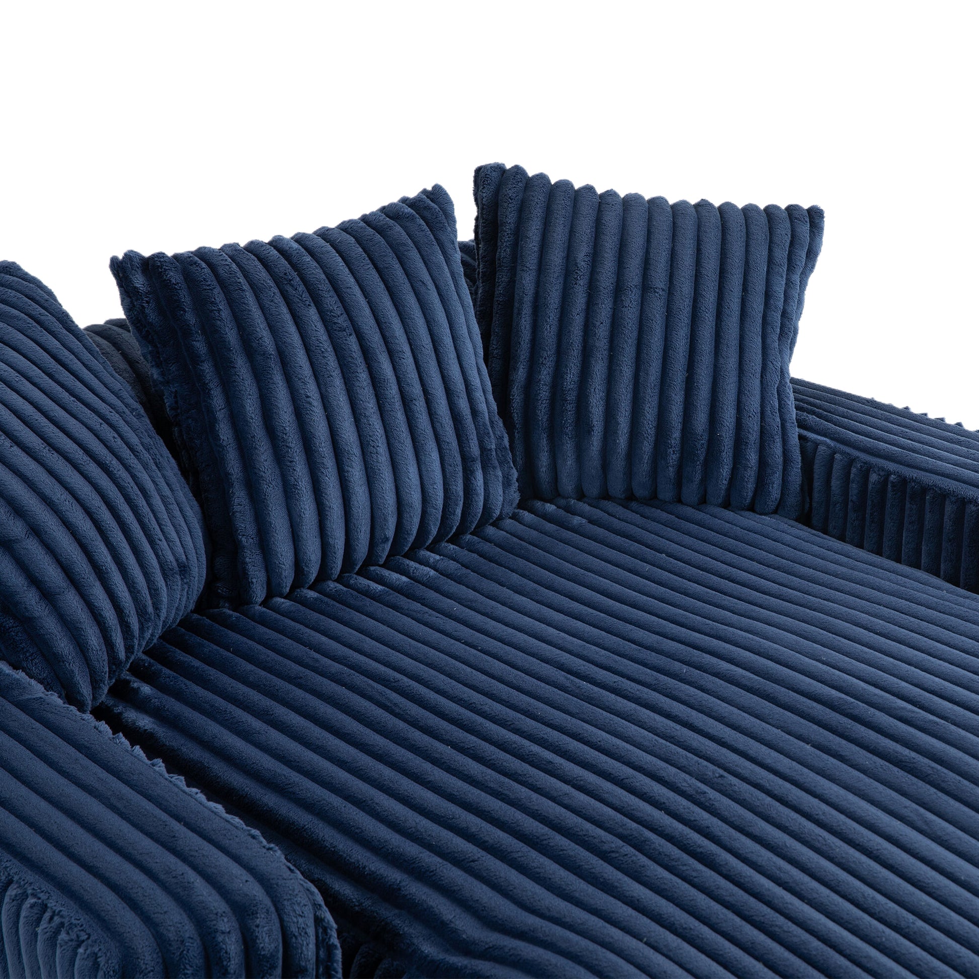 Coolmore Corduroy Lazy Sofa With 3 Back Pillows,Comfy Sofa Deep Seat Couch For Living Room,Club Navy Navy Primary Living Space Foam Corduroy 1 Seat