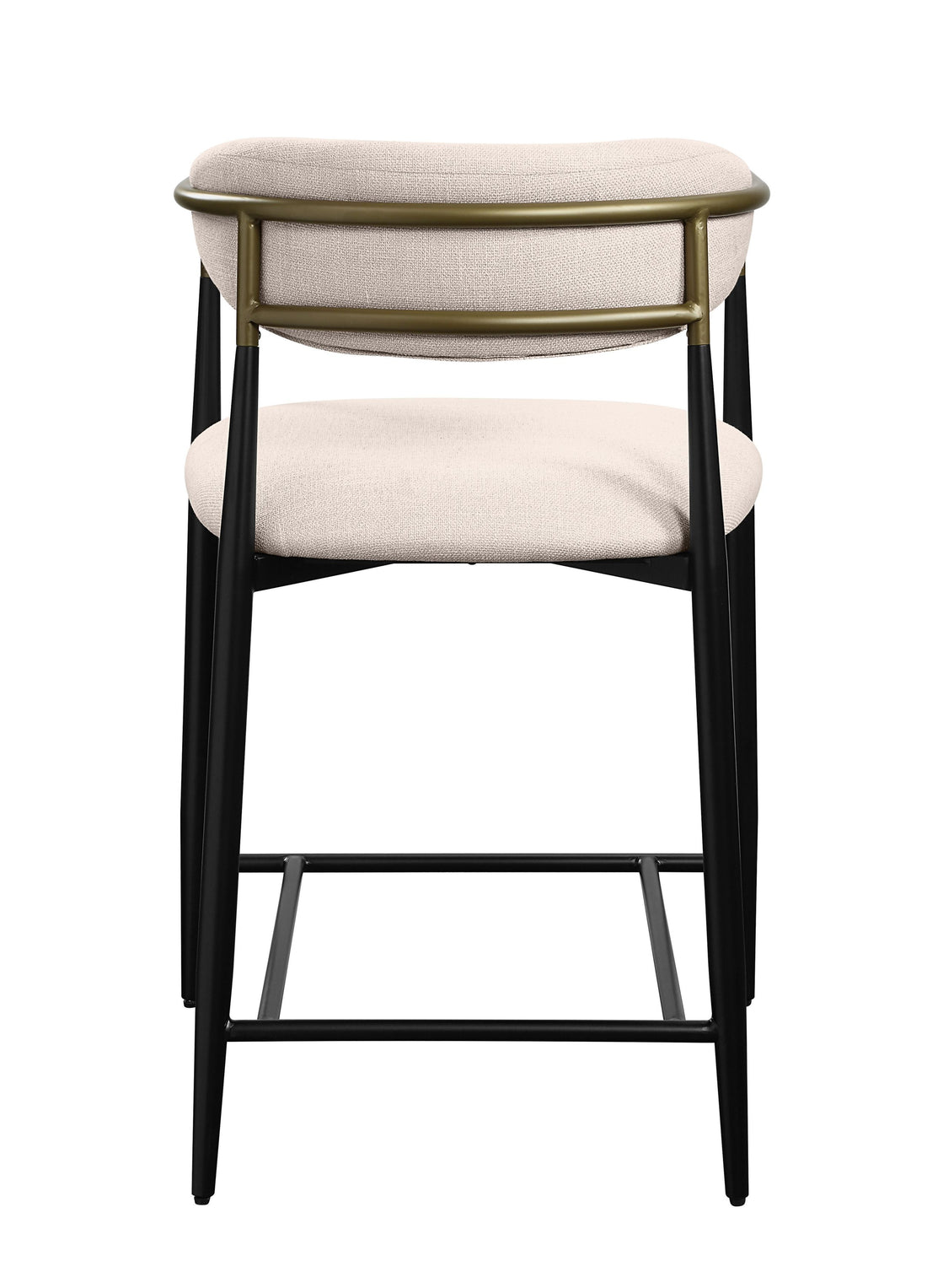 Jaramillo Counter Height Chair Assembled , Beige Fabric & Black Finish Dn02717A Beige Wood Metal