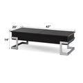 Calmam Black High Gloss & Chrome Finish Coffee Table W Lift Top Black Synthetic Wood