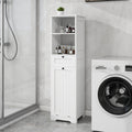 One Compartment One Drawer Tilt Out Laundry Sorter Cabinet White White Mdf