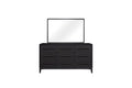 Rectangle Wood Mirror Black Solid Wood Mdf