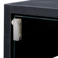 Black Glass Door Shoe Box Shoe Storage Cabinet With Rgb Led Light Black Mdf