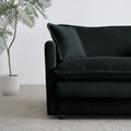 Free Combination Comfy Upholstery Modular Oversized L Shaped Sectional Sofa With Reversible Ottoman, Black Chenille Black Chenille 3 Seat