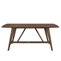 Modern Design 6Pc Dining Set Table Bench And 4X Side Chairs Fabric Upholstered Seat Brown Finish Wooden Dining Kitchen Furniture Brown Mix Seats 6 Dining Room Bench Seating Modern Dining Table With Chair And Bench Wood