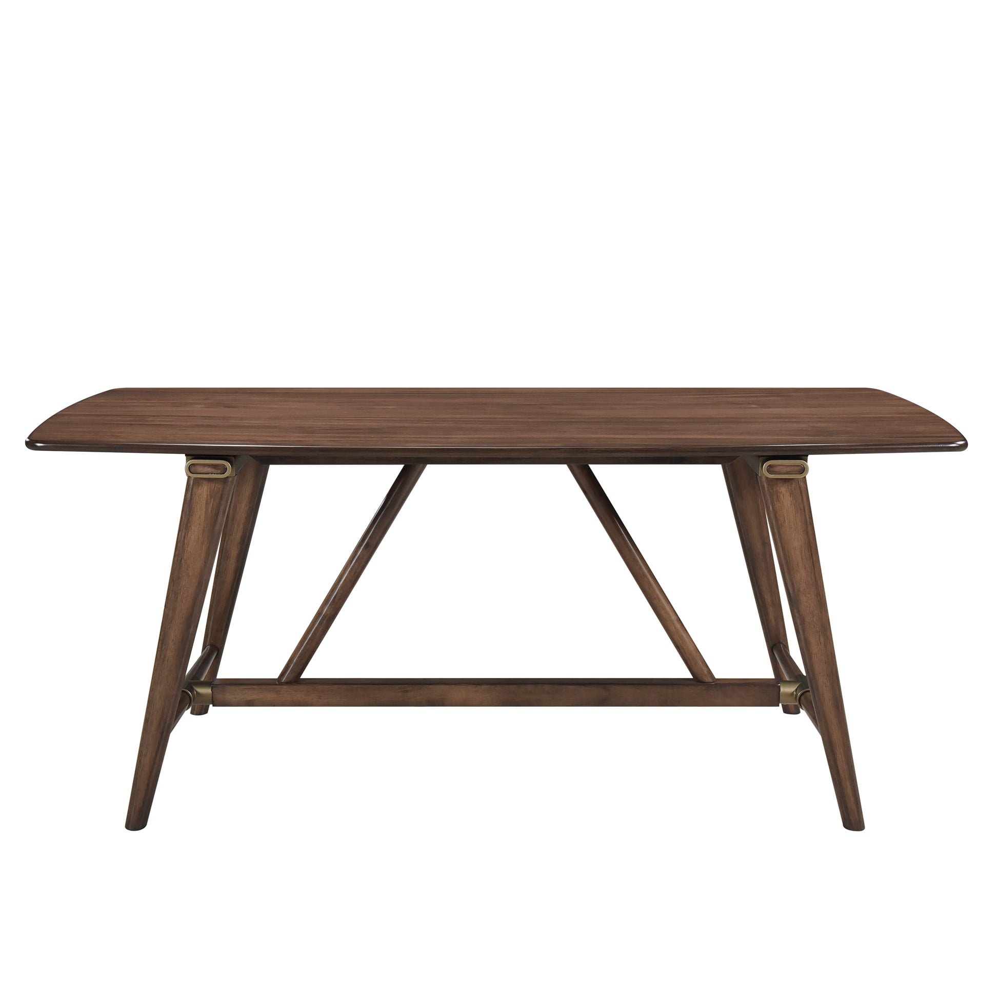 Modern Design 6Pc Dining Set Table Bench And 4X Side Chairs Fabric Upholstered Seat Brown Finish Wooden Dining Kitchen Furniture Brown Mix Seats 6 Dining Room Bench Seating Modern Dining Table With Chair And Bench Wood