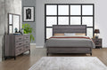 Mirage Grey Queen Bed Box Spring Required Queen Black Gray Wood Bedroom Casual Rubberwood Panel Rubber Wood
