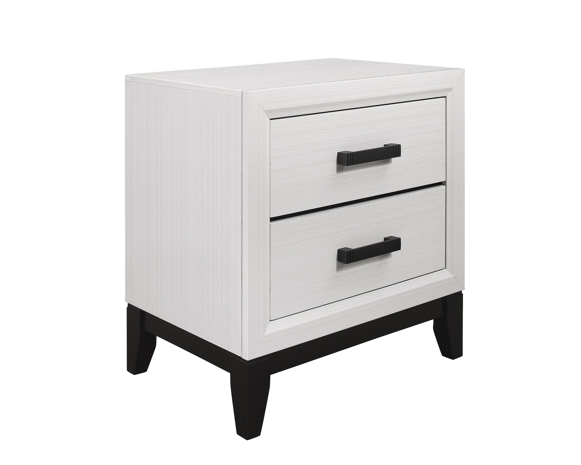 Mirage White Nightstand White Rubber Wood