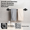 9 Pieces Bathroom Hardware Accessories Set Towel Bar Set Wall Mounted Matte Black Stainless Steel