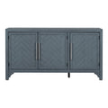 Designed Storage Cabinet Sideboard With Mdf Pine Veneeradjustable Shelves, Suitable For Living Rooms, Entrance And Study Rooms. Navy Blue Primary Living Space Adjustable Shelves American Design,American Traditional,Classic Mdf