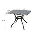 Cayman Arch Mesh I 39In Sq Table Black Aluminium
