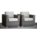 Comfort Ready Fully Assembled Patio Chair With Plush Cushions Ideal For Outdoor Relaxation Espresso,Grey Wicker