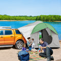Outsunny Suv Tent, 2000Mm Waterproof Truck Tent With 3 Doors And Mesh Window, For 5 6 Person Camping Outdoor Travel, 7.5' L X 6.9' W X 6.9' H, Gray And Green Grey Polyester