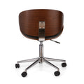 Office Chair Black Dark Walnut Pu