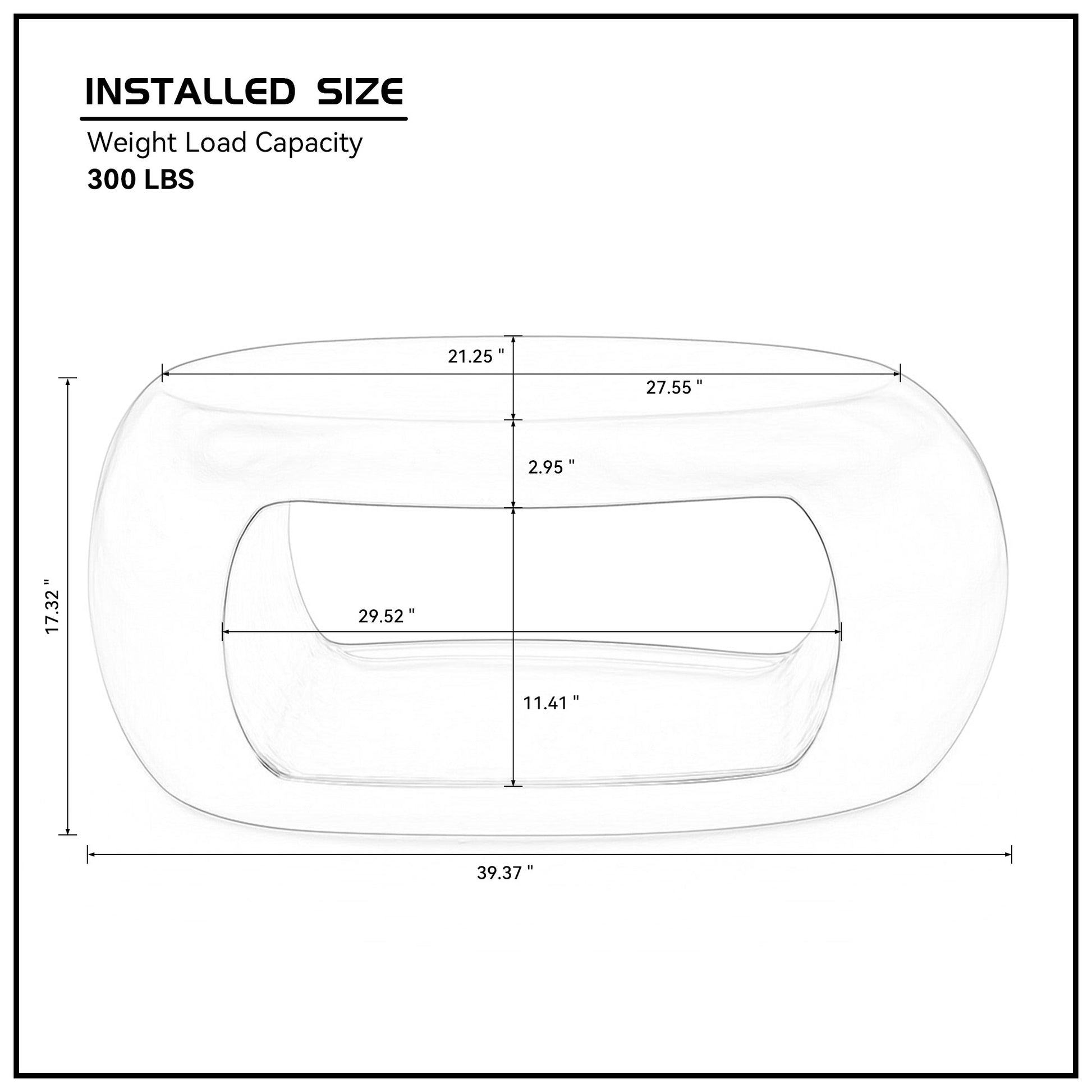 39.37'' Oval Coffee Table, Sturdy Fiberglass Table For Living Room, No Need Assembly White White Fiberglass