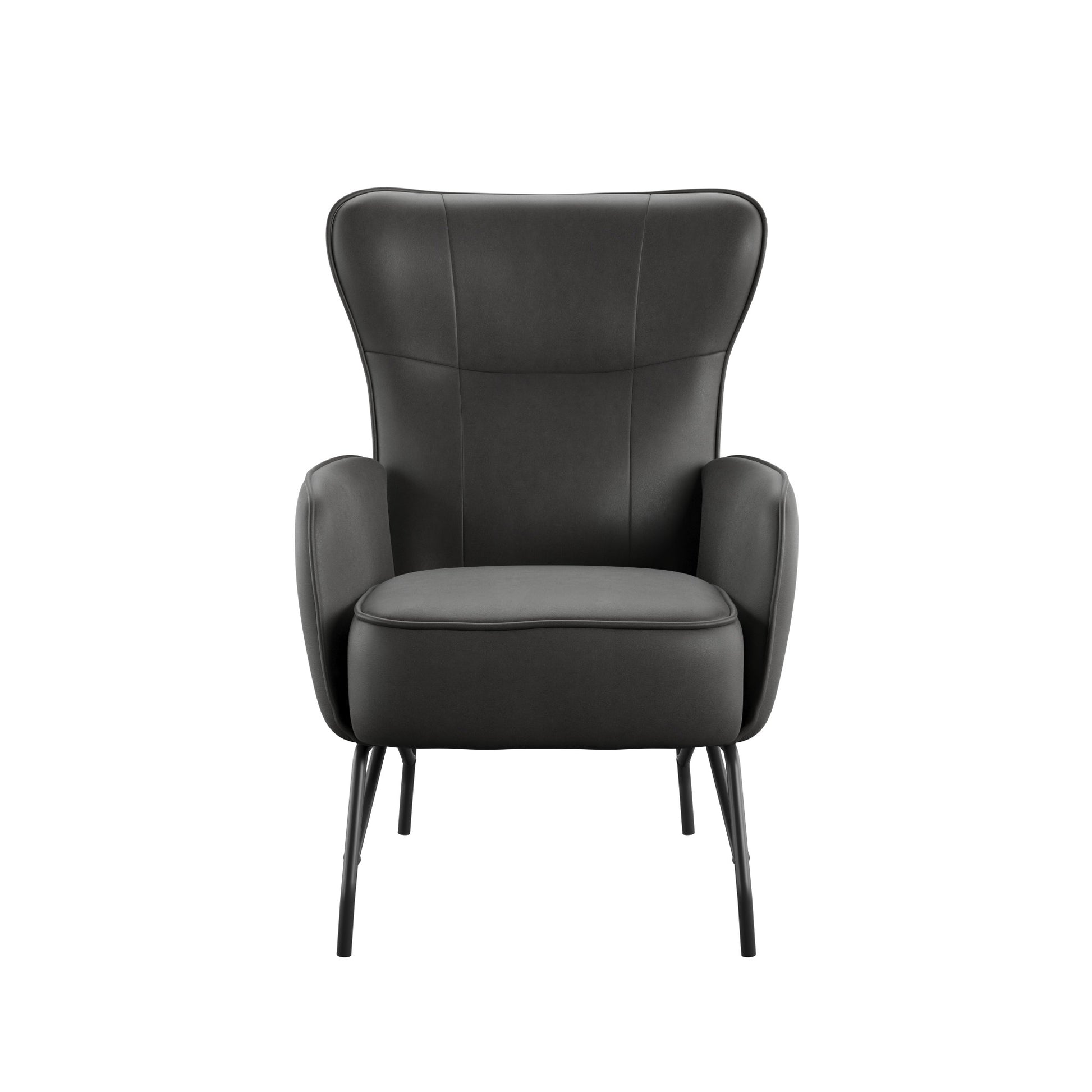 Graham Black Accent Chair Black Foam Engineered Wood