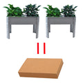 Elevated Garden Bed, Metal Elevated Outdoor Flowerpot Box, Suitable For Backyard And Terrace, Large Flowerpot, Suitable For Vegetable And Flowergrey*2 Grey Steel