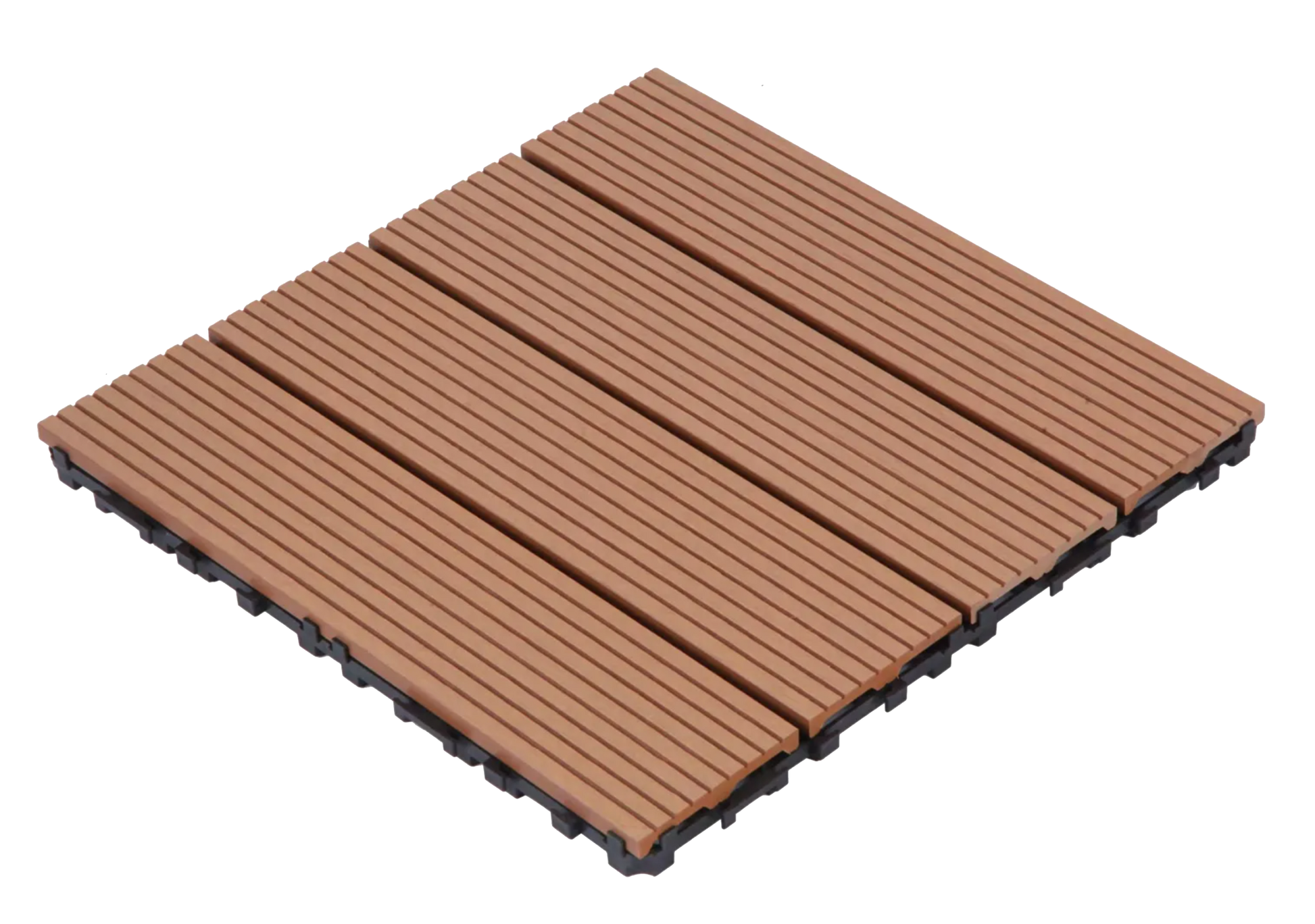 Wood Plastic Composite Deck Tiles Set Of 20Pcs, Composite Decking Resist Rust, Water, Weather, Indoor&Outdoor, Easy To Diy & Maintain, Ideal For Patios, Balconies, Rooftops, Decks, 12X12" Wood Color Wood Modern Plastic Wood Plastic