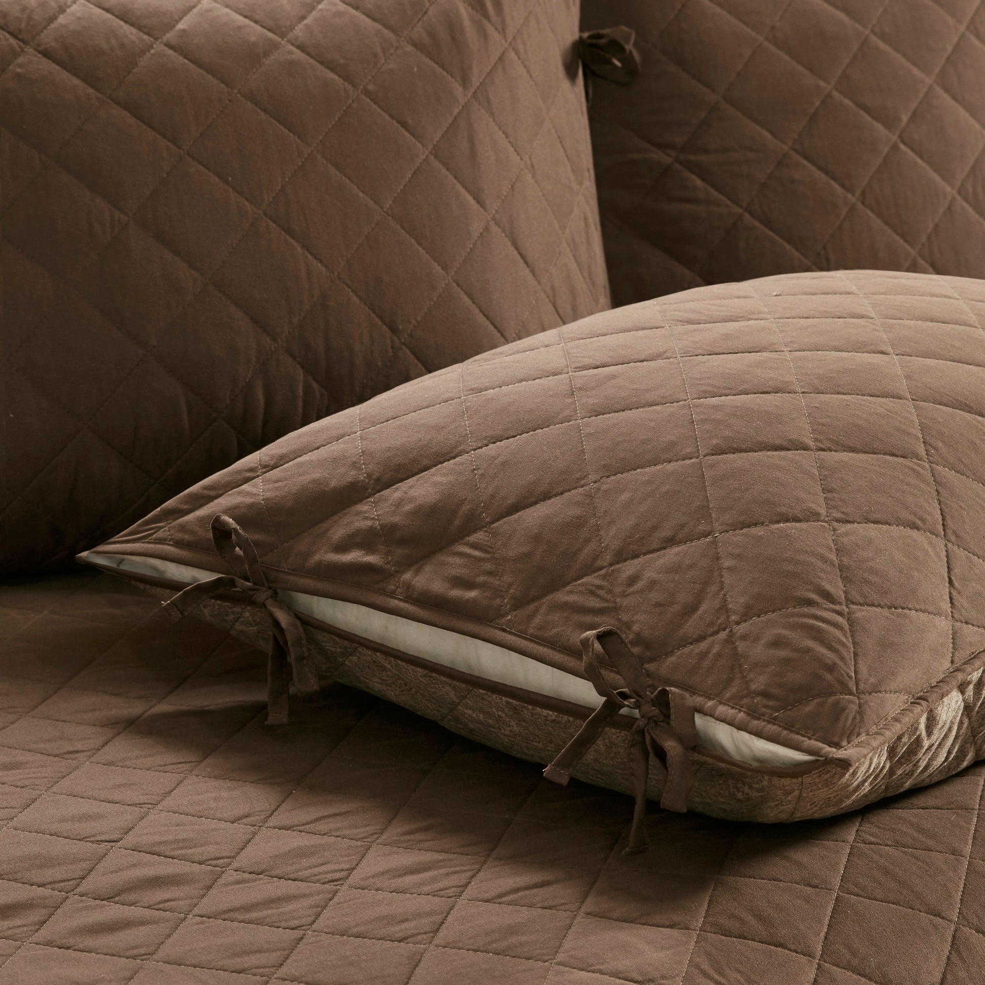 6 Piece Reversible Daybed Cover Set Brown Daybed Brown Microfiber