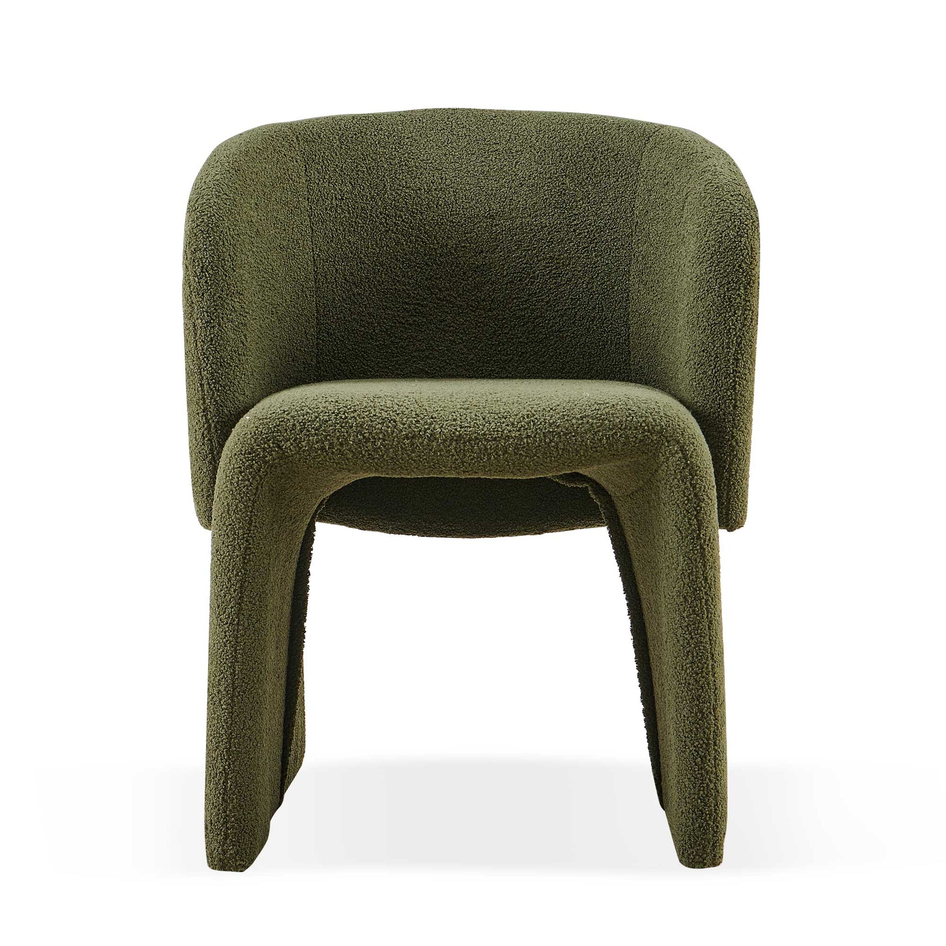 Modern Accent Chair Green Single Sofa Chair,Upholstered Side Chair Teddy Comfy Chair For Dining Room Bedroom Living Room Reception Green 1Pc Green Primary Living Space Modern Foam Teddy