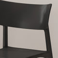 Plastic Dining Chair Set Of 2 Black Polypropylene