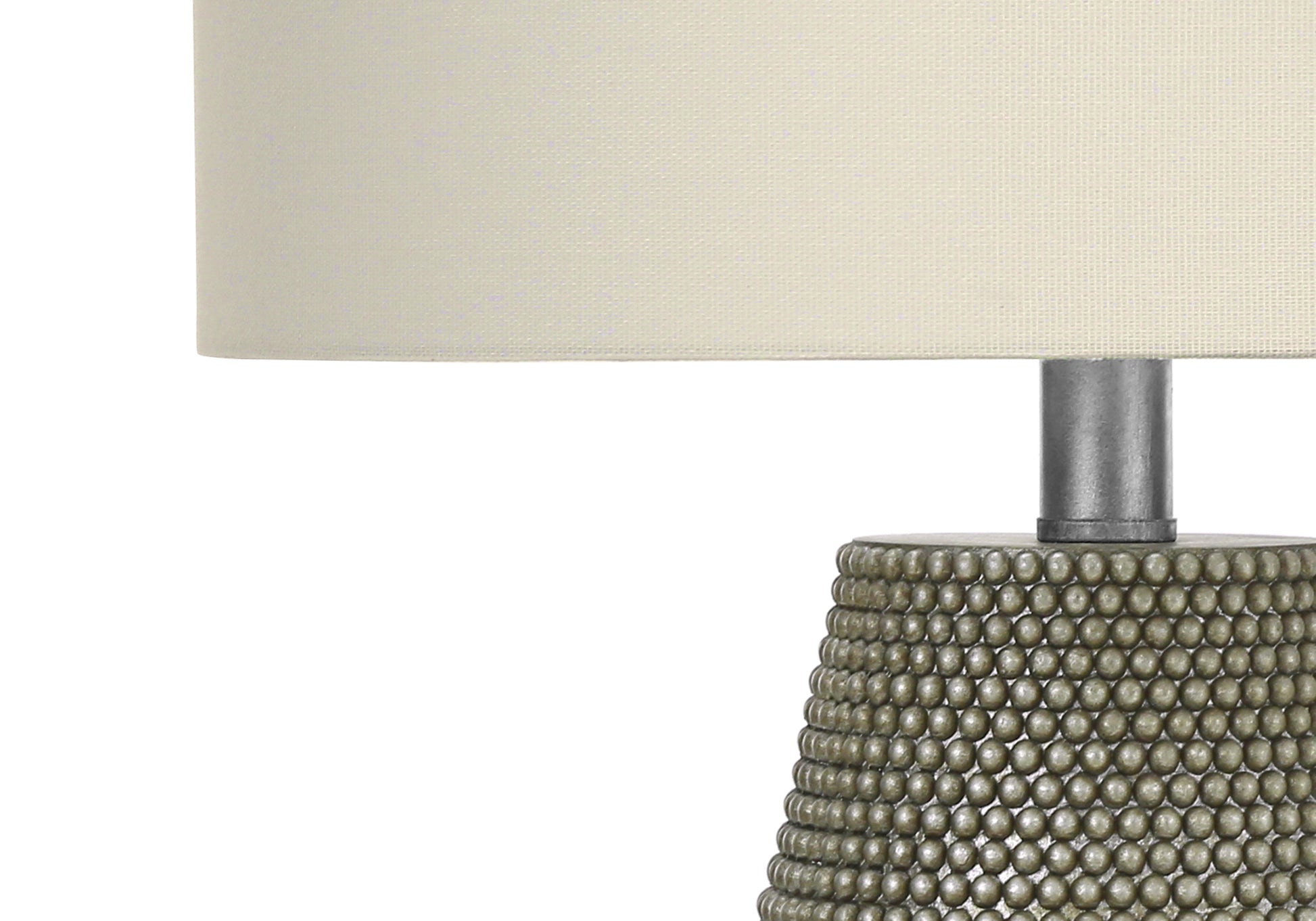 Lighting, 24"H, Table Lamp, Grey Resin, Ivory Cream Shade, Contemporary Grey Polyresin