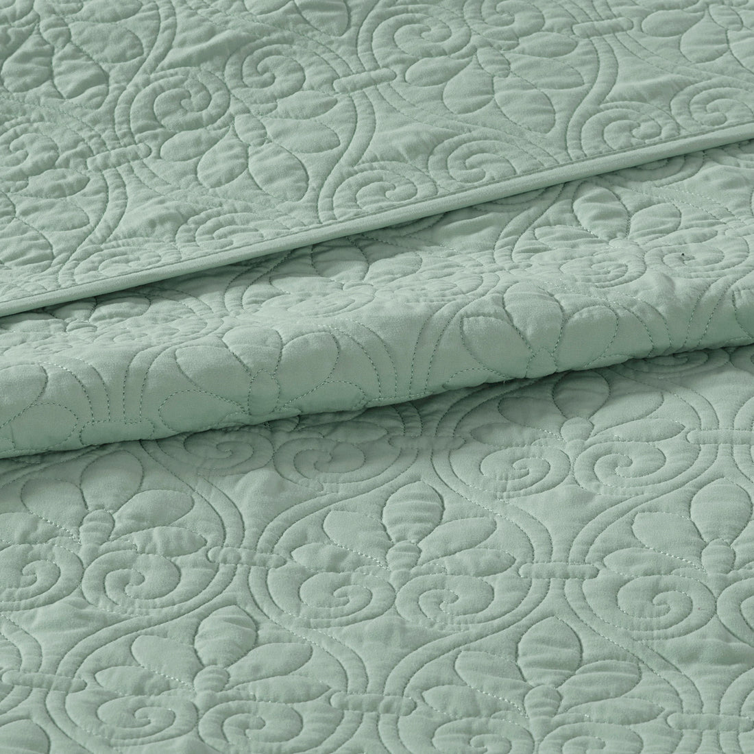 Reversible Quilt Set Seafoam King Cal King Seafoam Cotton