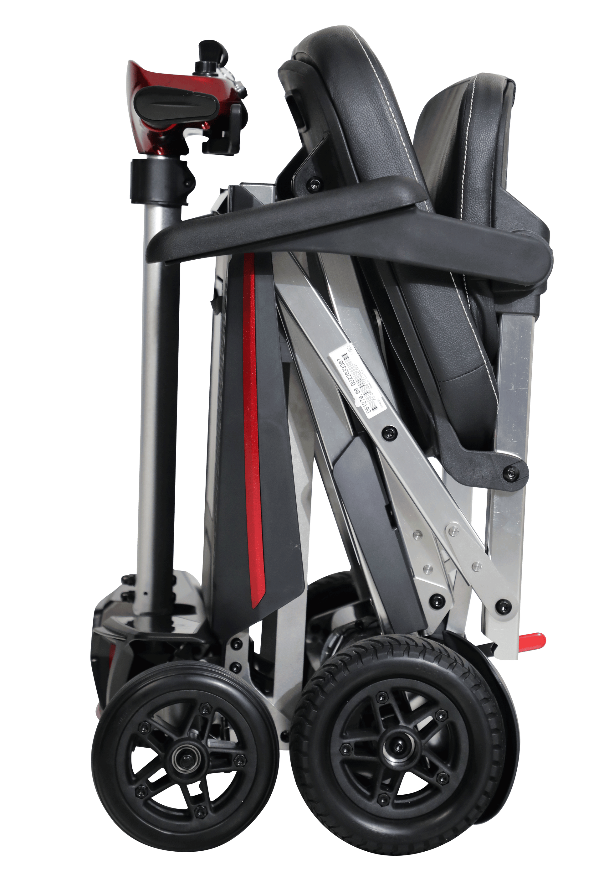 M2020 Foldable Travel Mobility Scooter Red Abs,Aluminium Alloy,Pvc,Rubber