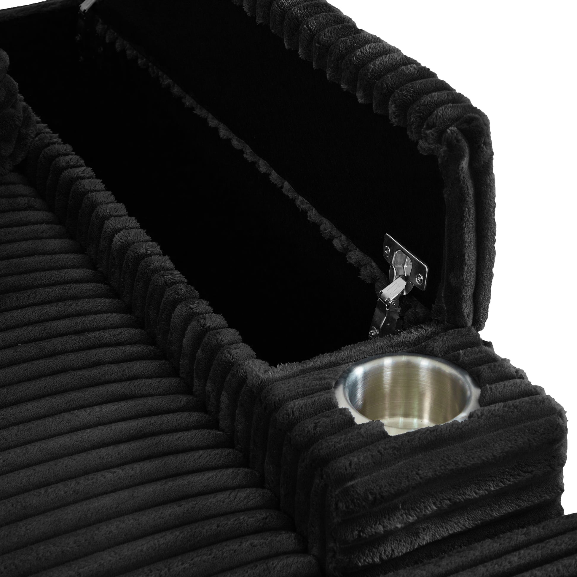 Seat Black Black Plywood 2 Seat