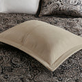 5 Piece Jacquard Bedspread Set With Throw Pillows Black Queen Queen Black Cotton