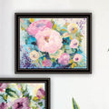 Abstract Florals To Wish You Good Luck, Success, Longevity Should Keep You Smiling Framed Wall Art For Living Room, Wall Art Print For Home Decor, Bedroom Wall Art By Jennifer Holden Multicolor Wood Paper