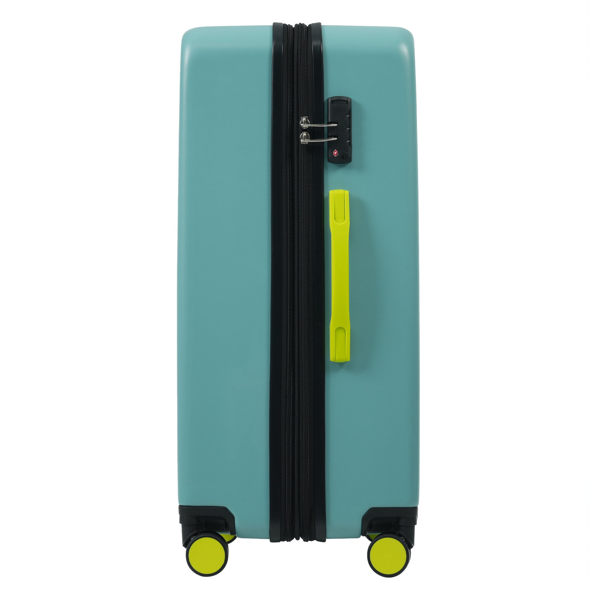 Hardshell Luggage Sets 3 Pcs Contrast Color Suitcase With Spinner Wheels And Tsa Lock 20" 24" 28" Available Teal Blue Abs