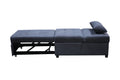 Folding Ottoman Sofa Bed Dark Gray Dark Gray Wood